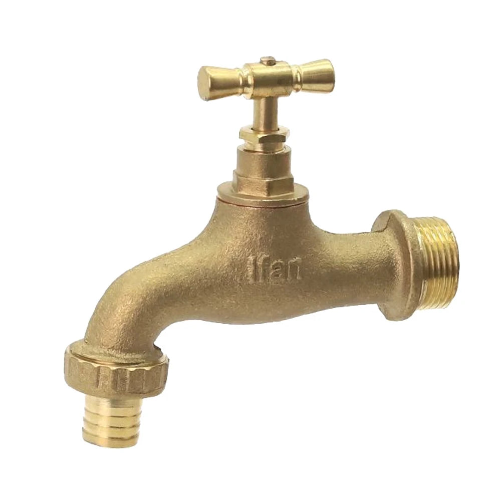 1PCS 1/2" 3/4" Metal Water Tap Brass Copper Garden Home Irrigation Faucet Replacement Valve Fitting Switch Tool Durable Coupling