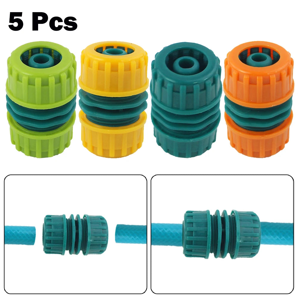 5pcs G1/2 Hose Pipe Connector Garden Joiner Mender Extend Repair Adaptor Coupler Yard Garden Outdoor Living Watering Equipment