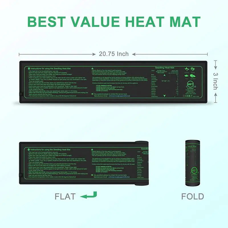 Seedling Heat Mat Seedling Heat Mat For Plants Seed Starting Heat Mat For Plants Heating Mat For Seed Starting Indoor Home