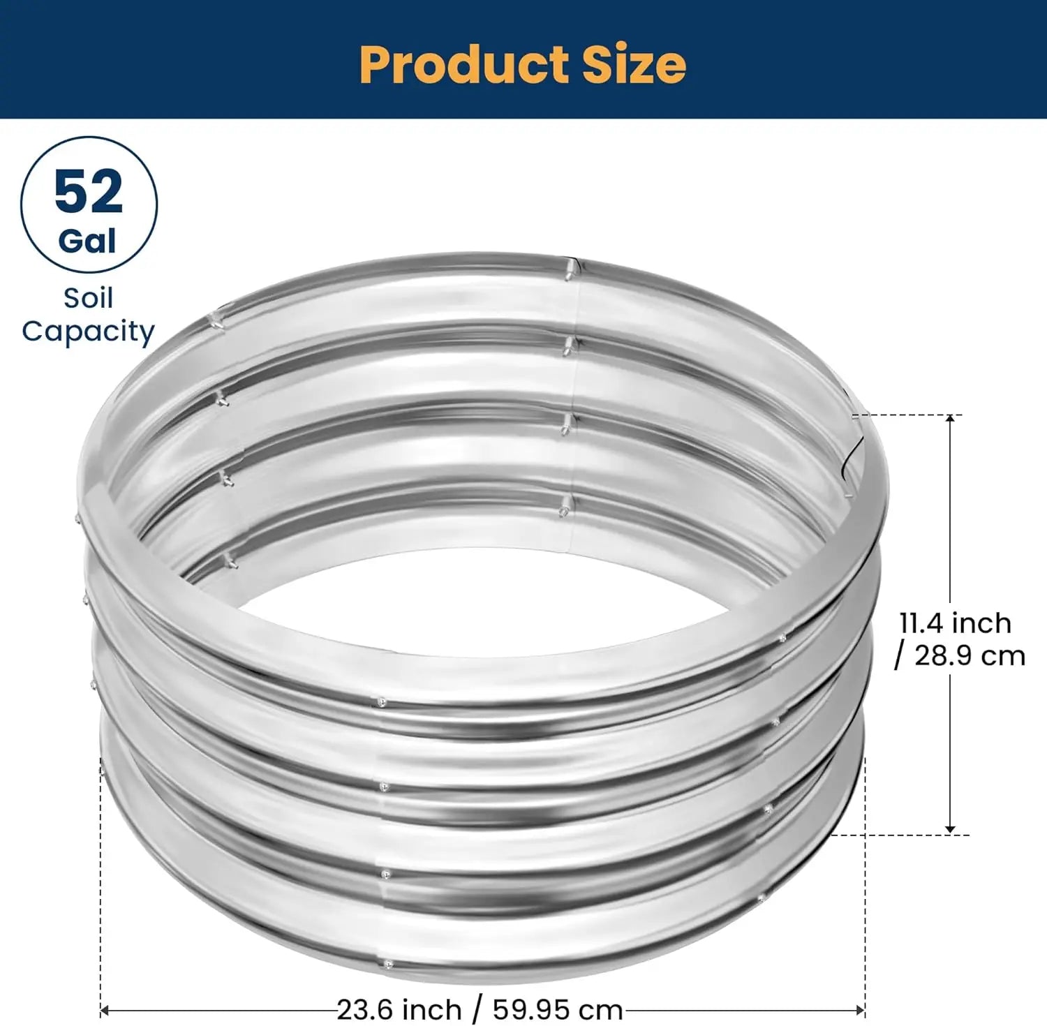 Raised Garden Bed Outdoor, 1/2 Pack Round Galvanized Raised Planter Box kit, Bottomless Metal Raised Garden Bed(2x2x1ft)