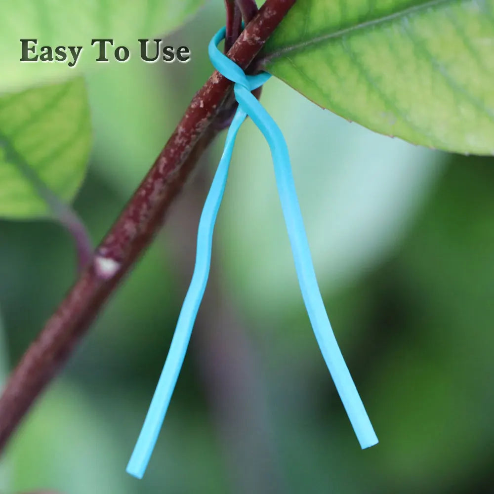 100PCS Oblate Gardening Cable Ties Reusable Iron Wire Twist Tie for Flower Plant Climbing Vines Multifunction Coated Fix Strings