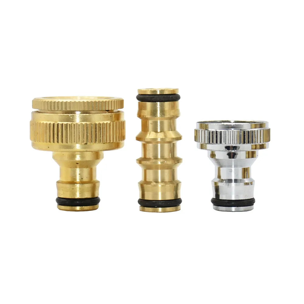 1/2 3/4 5/8 1"Brass Garden Hose Quick Connector Drip Irrigation System Copper Fittings For Outdoor Irrigation Car Wash