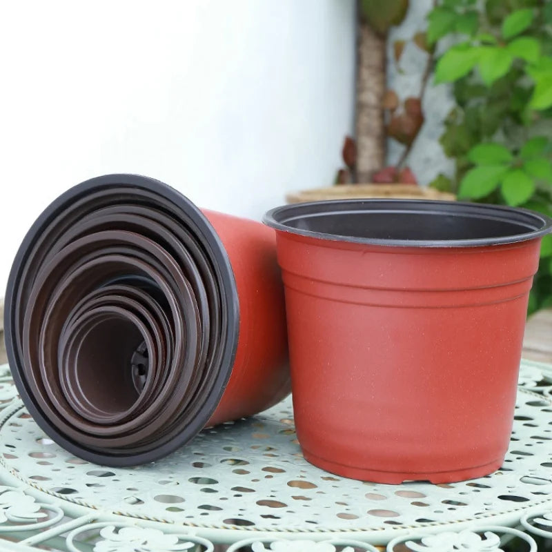 4 Size Plant Pot Garden Nursery Seed Starting Flowerpots Lightweight Succulent Seedling Tray Flower Vegetable Container Box