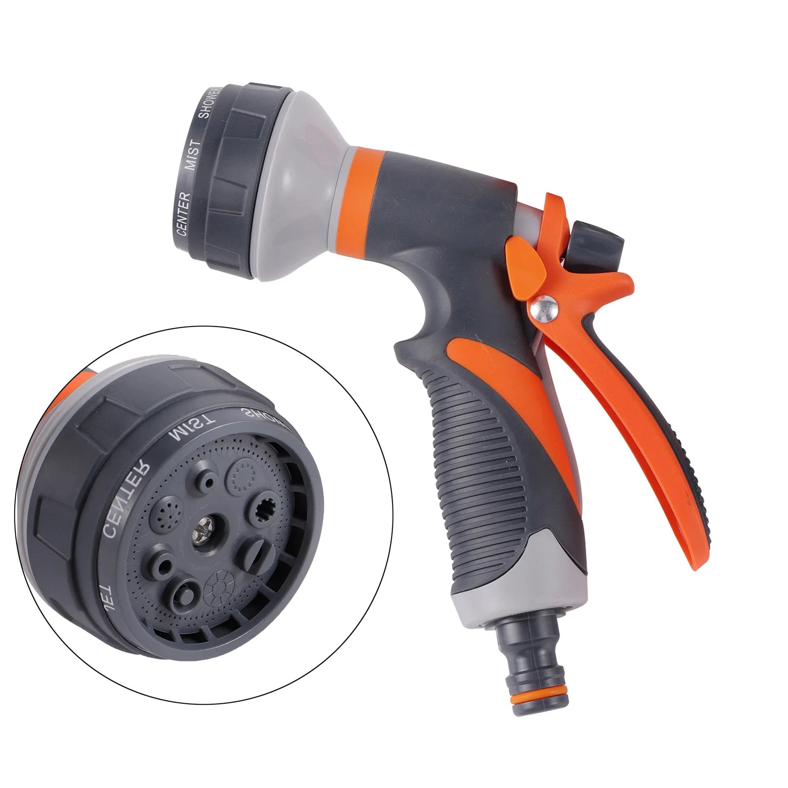 Garden Foam Water Gun 8 Modes High-Pressure Car Wash Sprinkler Adjustable Irrigation Watering Nozzle 1/2'' Pipe Quick Connector