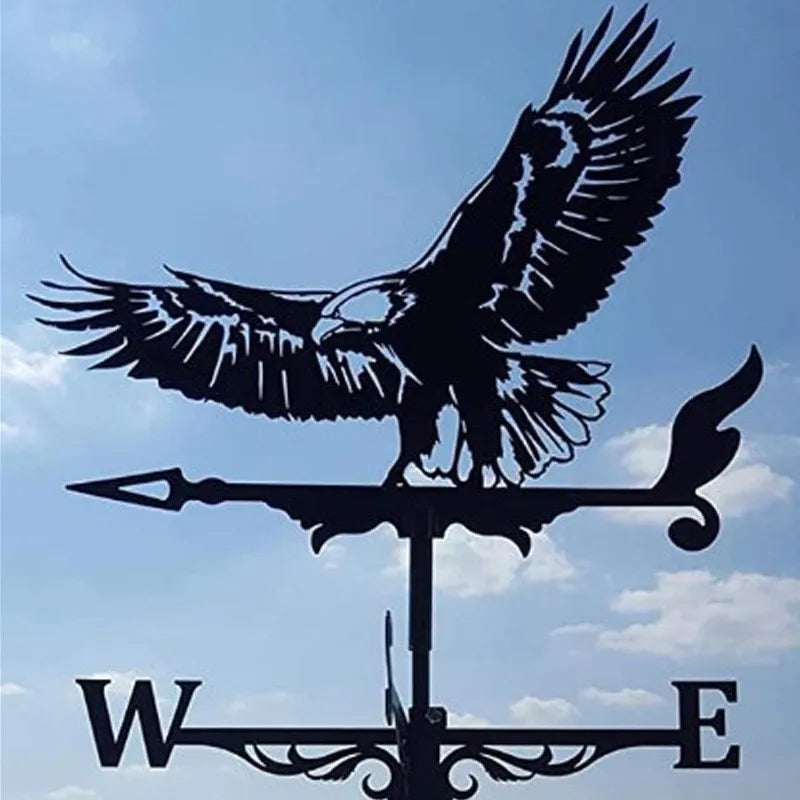 Metal Weathervane,Witch Iron Weather Vane,Sea Rover Wind Direction Indicator Garden Decoration Outdoor Roof Decoration Gardening