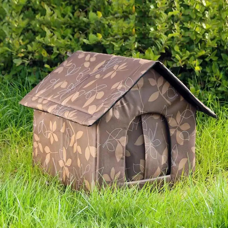 Pet House Outdoor Stray Cat Shelter Oxford Cloth Waterproof Cat Bed Deep Sleep House Stray Dog Winter Garden Puppy Kitten Cave