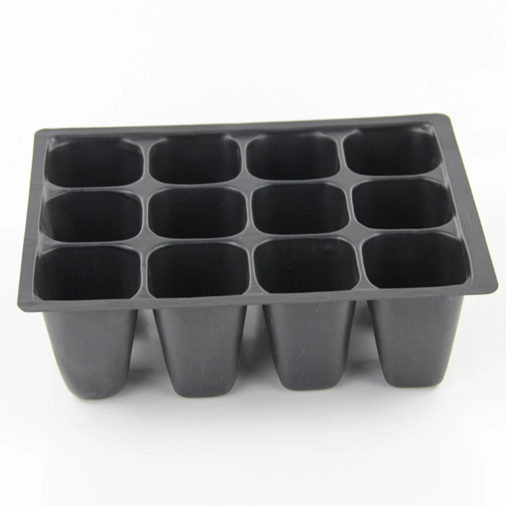 3 Pcs Set 12 Cells Seedling Trays Seed Starter Box Plant Flower Grow Starting Germination Pot