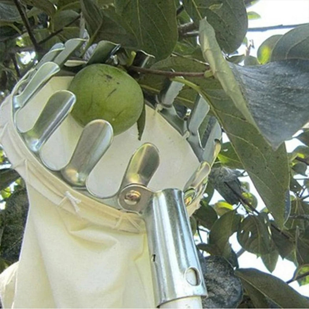 Metal Fruit Picker Orchard Gardening Apple Peach High Tree Picking Tools  Fruit Catcher Collection Pouch Farm Garden Supplies