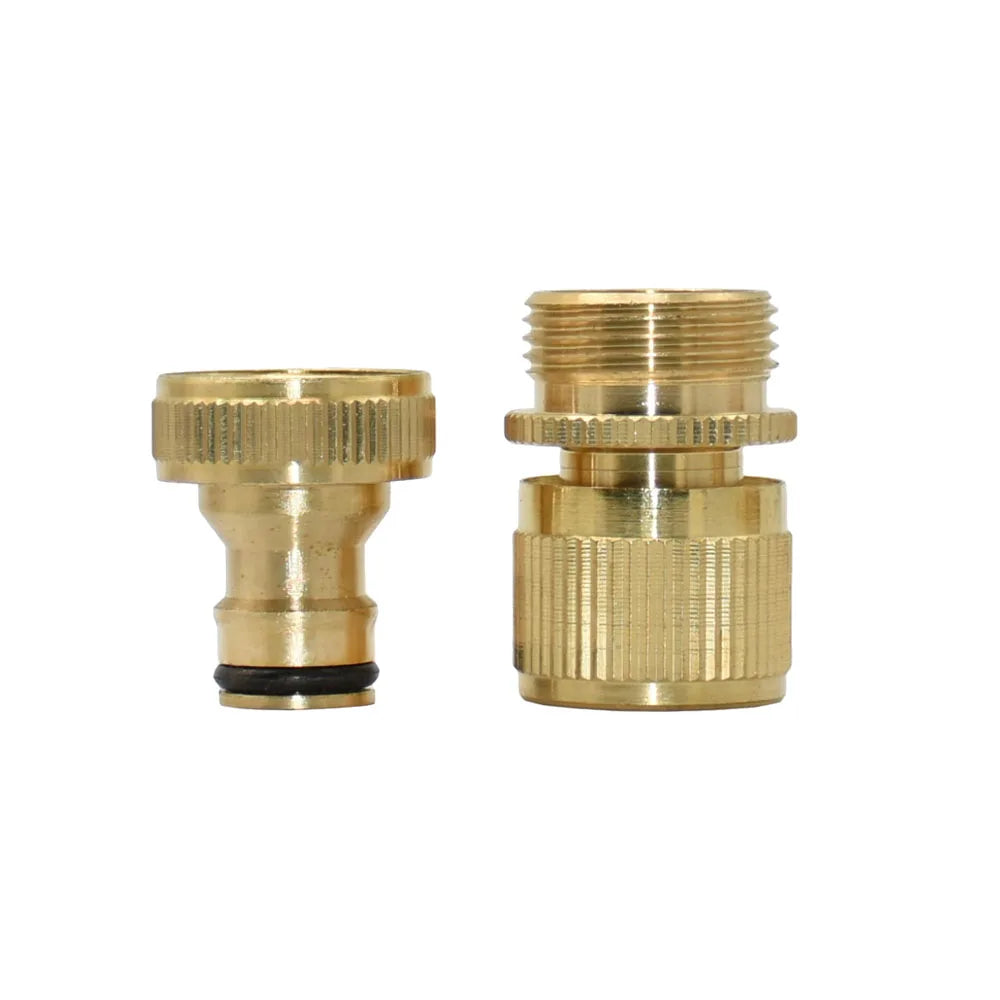 1/2 3/4 5/8 1"Brass Garden Hose Quick Connector Drip Irrigation System Copper Fittings For Outdoor Irrigation Car Wash