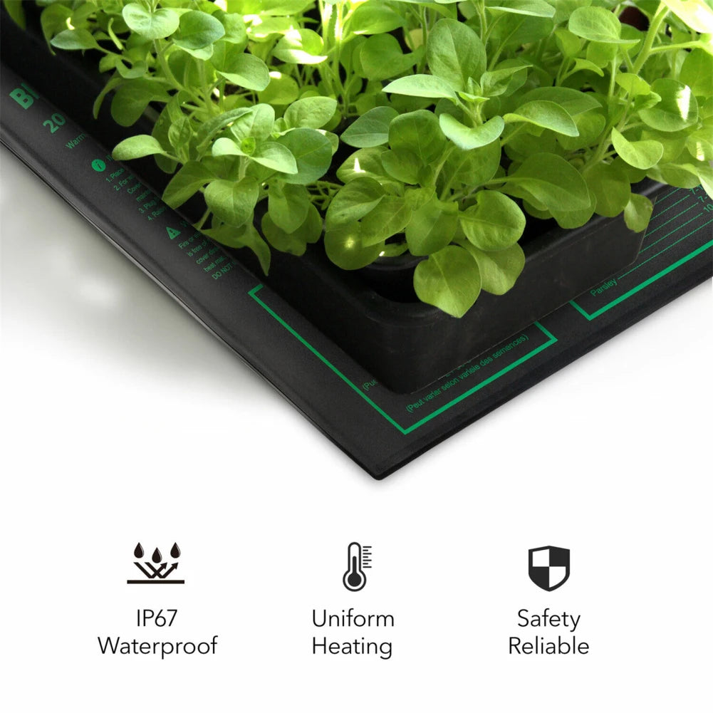 Seedling Heat Mats 10" x 20.75" Waterproof Plant Heating Mats For Seed Starting Germination Hydroponics Brewing