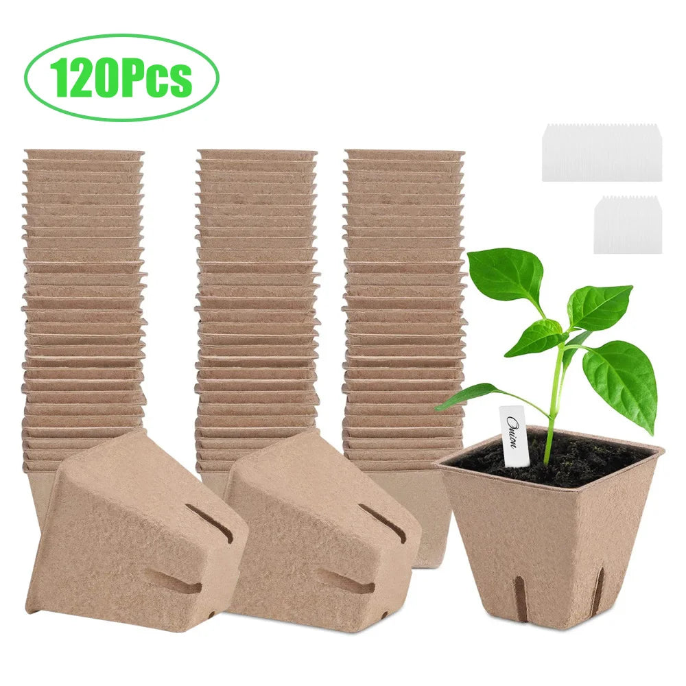 8cm Garden Seeds Starter Cups Biodegradable Peat Pots Greenhouse Nursery Pots Seedling Trays Plants Flower Pot Gardening Tools