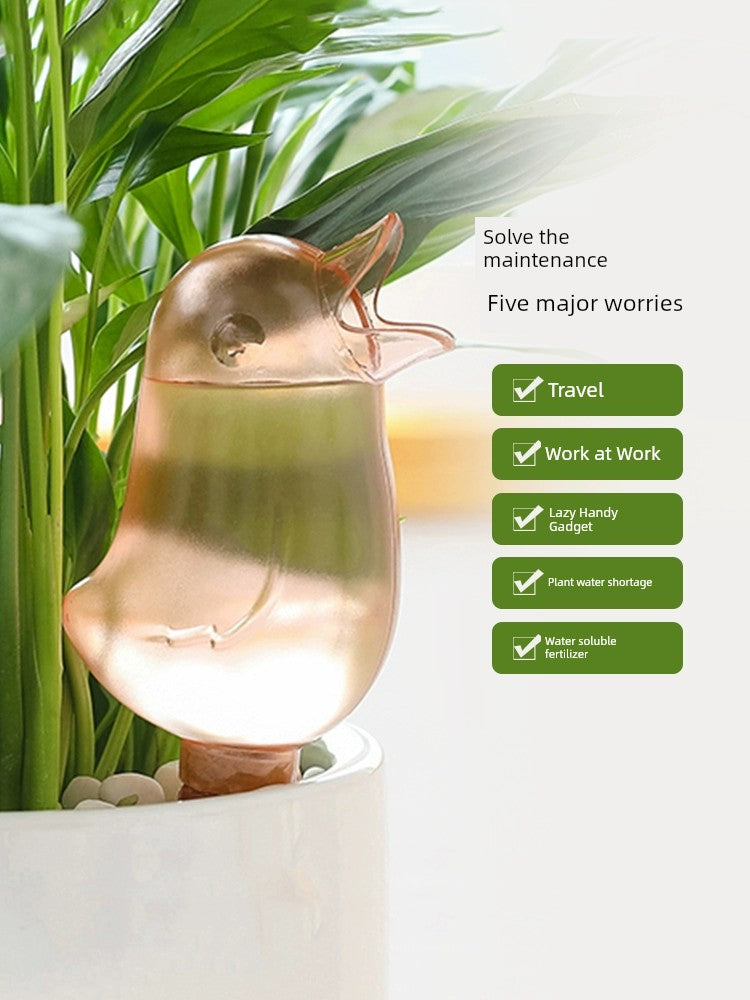 Solve the Trouble of Growing Flowers outside! Bird Automatic Watering Device Flowerpot Water-Dropper Business Trip Watering Flowers and Grass Drip Irrigation Equipment