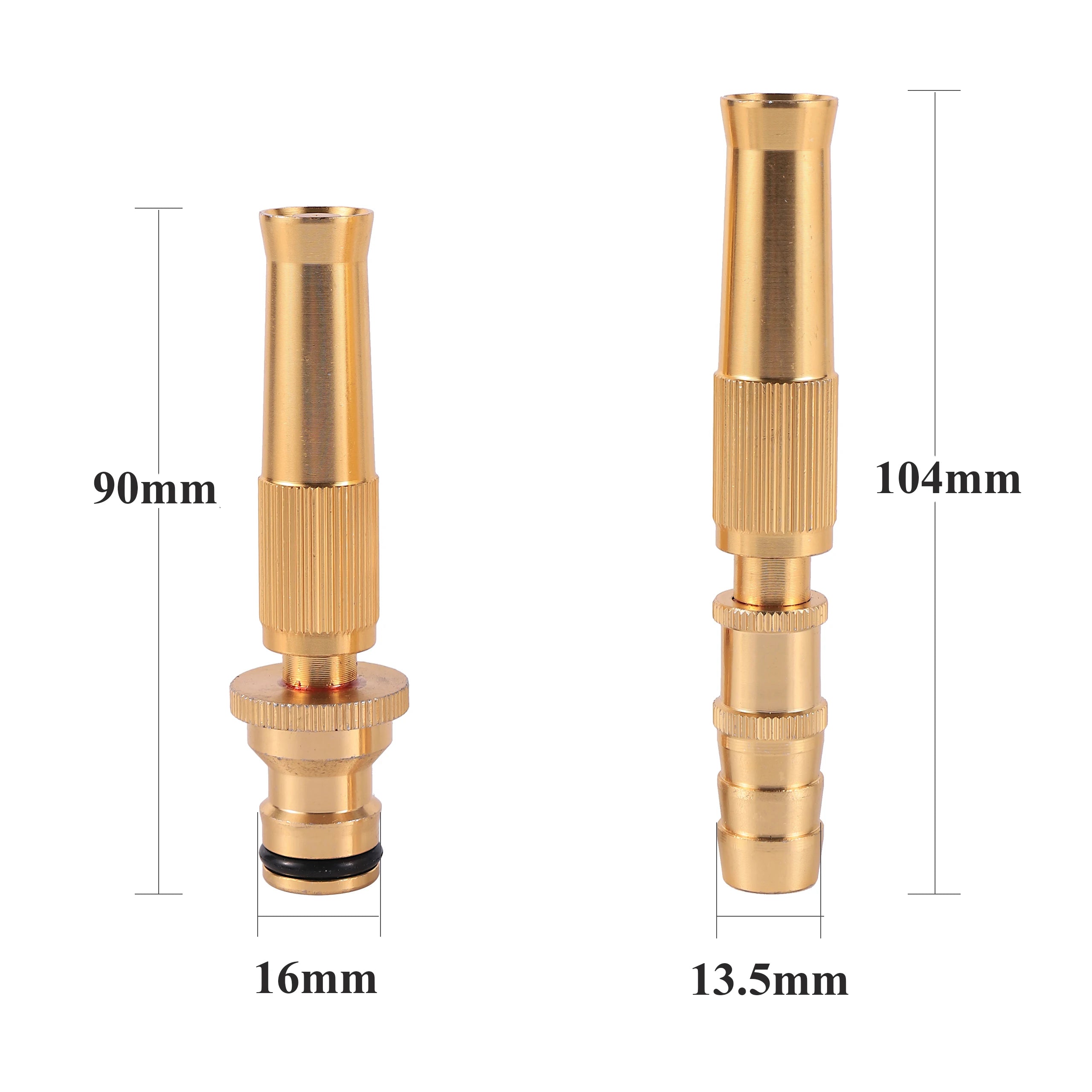 Adjustable High Pressure Squirt Water Gun Aluminum Alloy Spray Nozzle Spray Sprinkler High Pressure Direct Spray Garden Hose