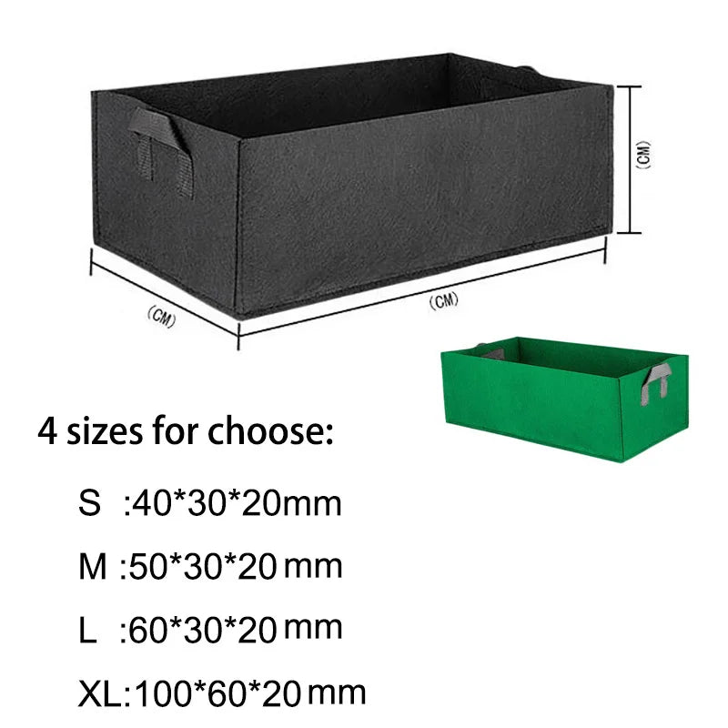 Plant Grow Bags Square Raised Garden Bed Flowers vegetable Bag Pot Planting beds for the garden Tool Jardin