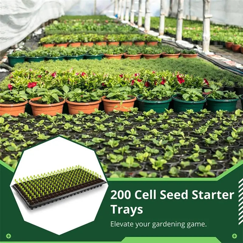 20Pcs Seed Starter Trays Plants Growing Trays PET Seed Started Plug Trays Mini Propagator Nursery Pots For Flowers Seed Growing