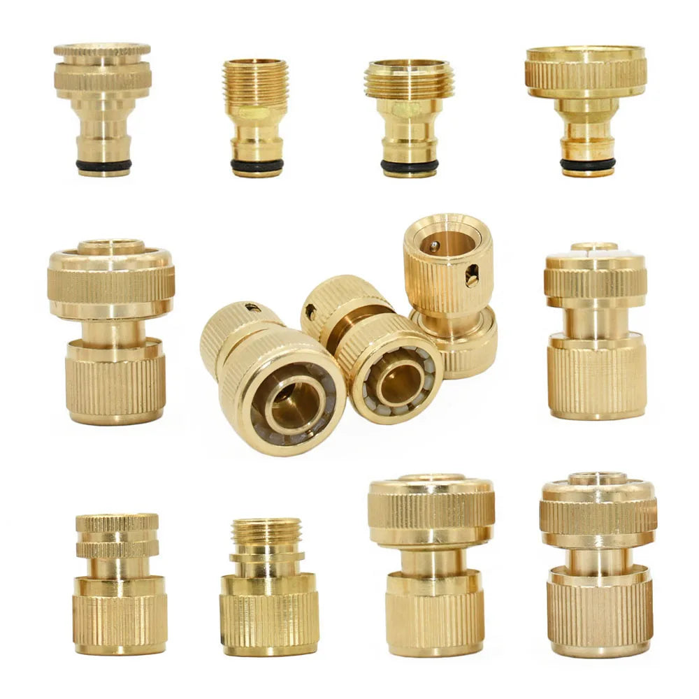 1/2'' 3/4'' 1'' Hose Quick Connecter Nipple OD 16mm 20mm Garden Hose Waterstop Fittings Tubing Repair Watering Gun Adapter