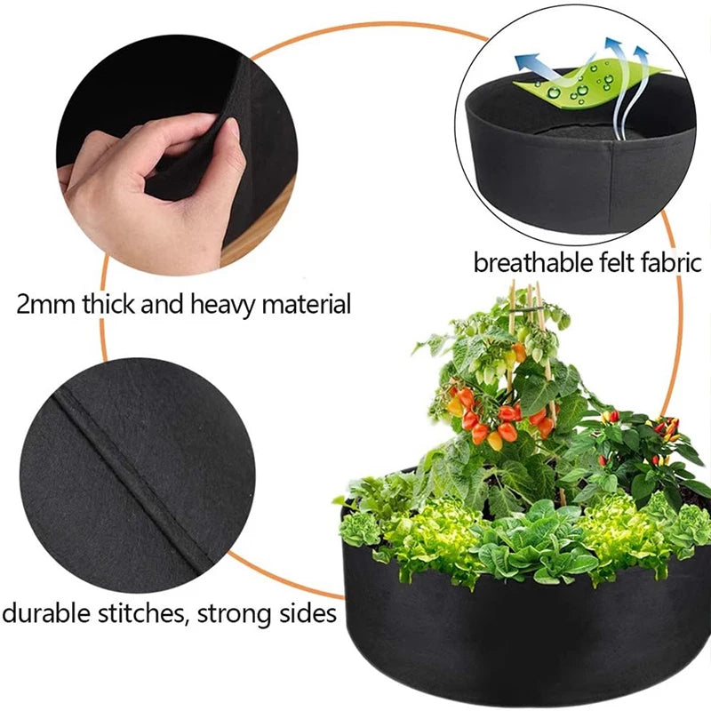 Grow Bag Felt Raised Plant Bed Vegetable/Flower/Plant Outdoor Home Garden Flower Planter Nutrition Planting Bags Accessories