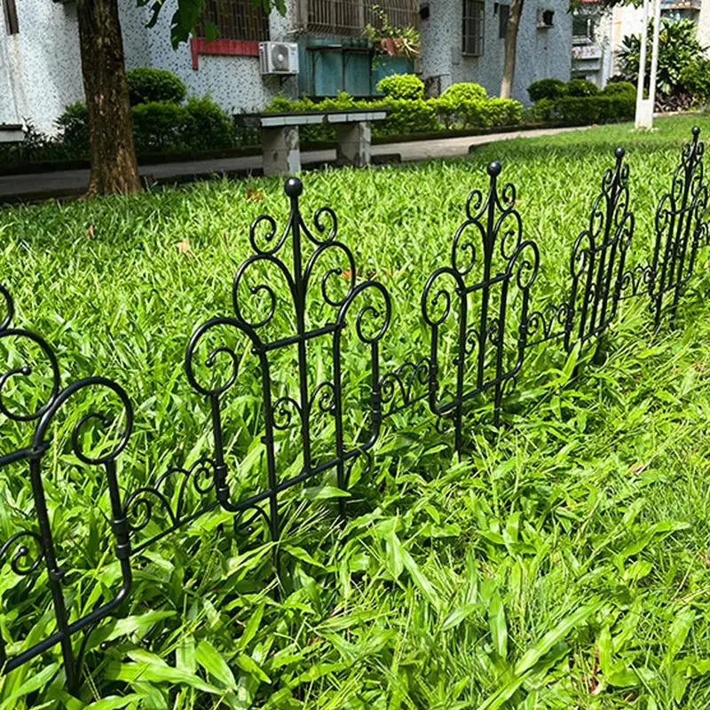 10pcs Decorative Garden Fence Foldable Outdoor Landscape Wire Border Edging Fence Folding Patio Flower Bed Fencing Barrier