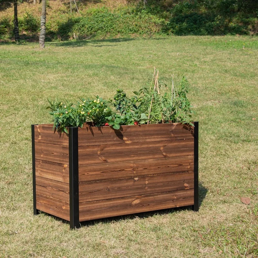 Herbs Pots for Plants Raised Garden Bed Planter Box Deep Flowers (48"x 24"x 30") With Aluminum Legs for Vegetables Freight Free