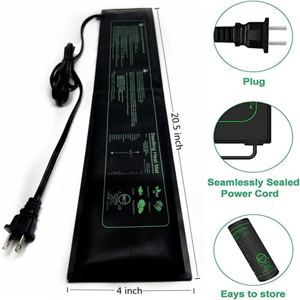 Seedling Heat Mats 10" x 20.75" Waterproof Plant Heating Mats For Seed Starting Germination Hydroponics Brewing