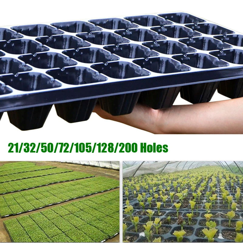 5pcs Seed Starter trays,Gardening Germination Plastic Seedling Tray, Nursery Pots Plant Starting Trays! Garden Outdoor Supplies