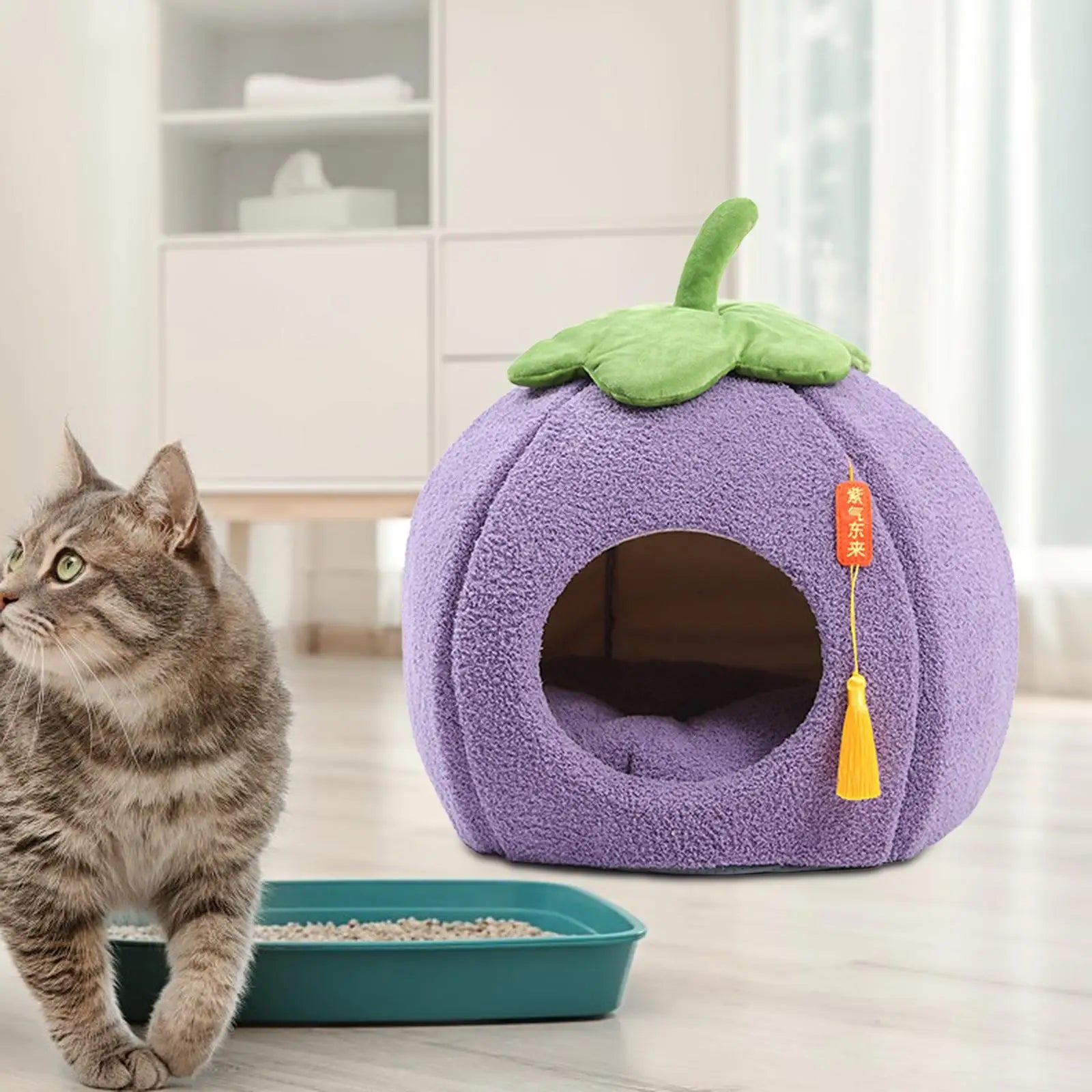 Pet House Dog House Warm Animal Cave Pet Supplies Removable Cat Bed Cave Dog Nest Kitten Tent Bed for Garden Bedroom Living Room