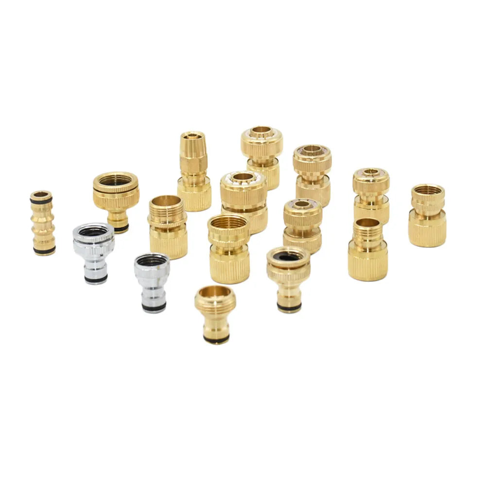 1/2 3/4 5/8 1"Brass Garden Hose Quick Connector Drip Irrigation System Copper Fittings For Outdoor Irrigation Car Wash