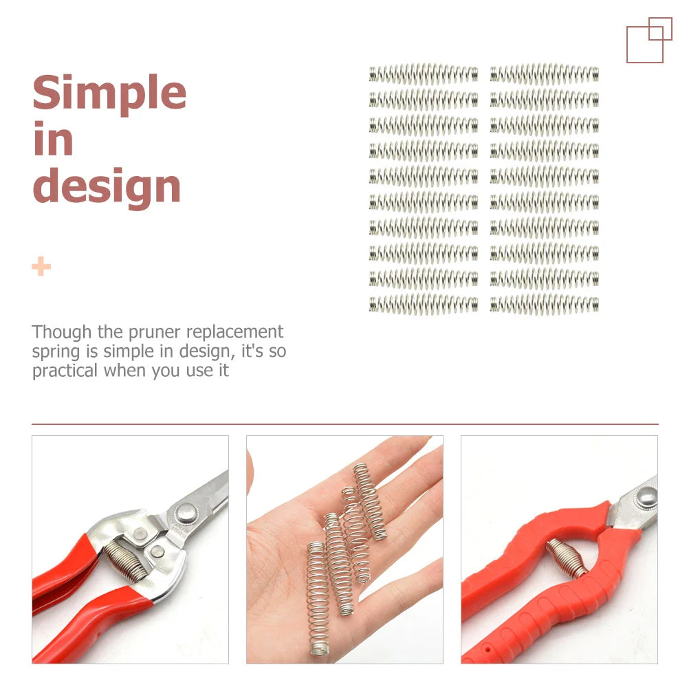 20 Pcs Garden Shears Spring Part Precision Scissors Trimmers Stainless Steel Flower Pruner Pruners Springs