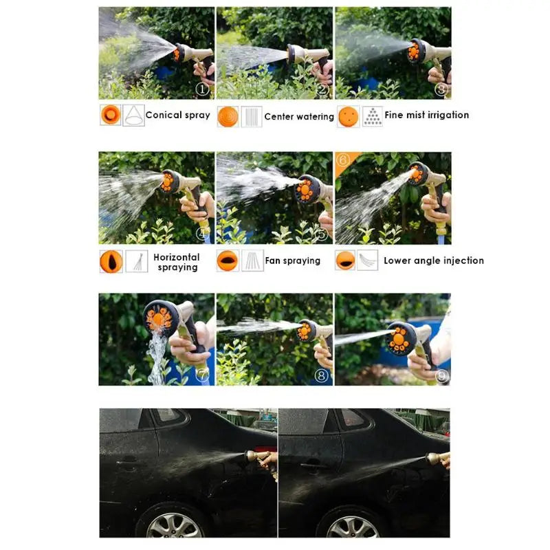 New High-Pressure Water Spray Gun Car Washer Hose Spray Bottle Garden Watering Sprinkler Sprinkler Cleaning Water Gun