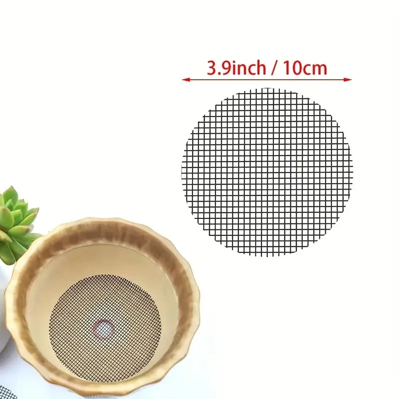 50 Piece Pot Hole Screen Mat, Round Drainage Hole Screen to prevent soil loss, Plant Drainage Screen Gasket, Gardening Supplies