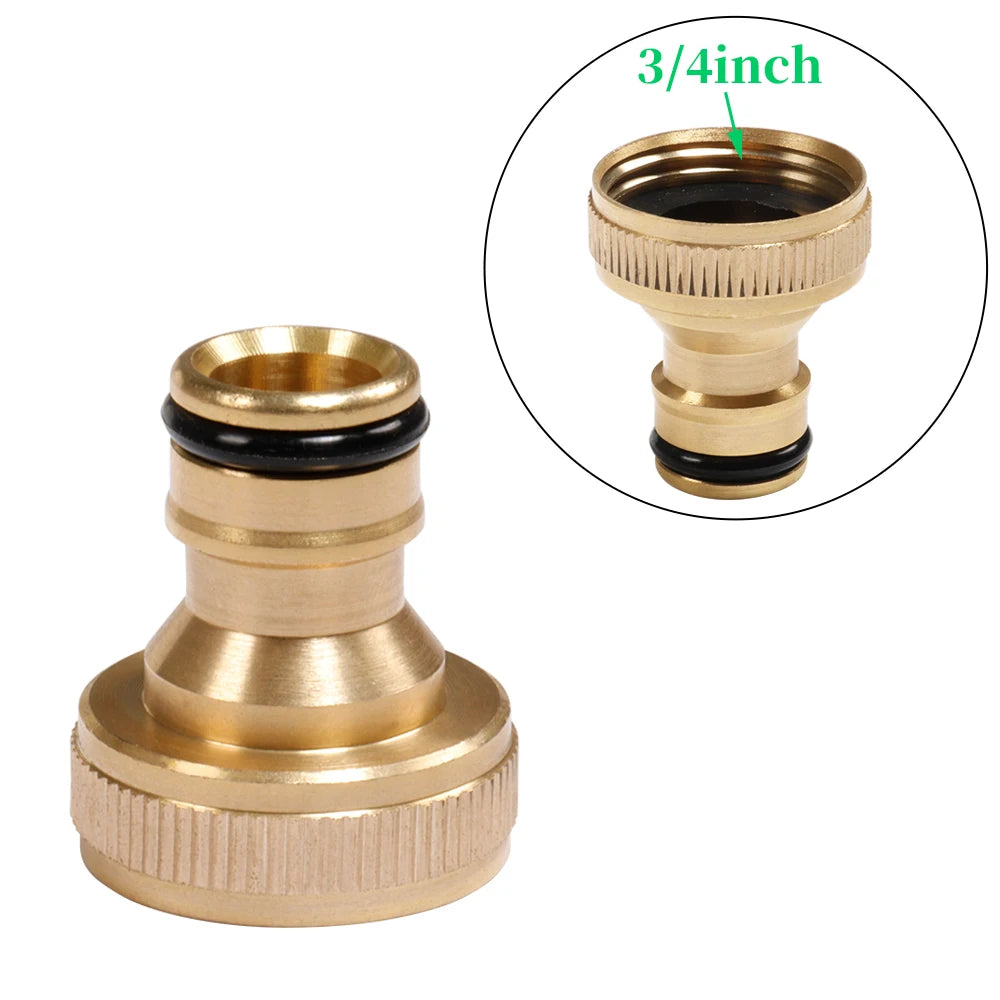 1 Pcs 1/2" 3/4" 1" Brass Thread Faucet Quick Connector 16mm 20mm Hose Water Gun Fitting Adapter Garden Tool Irrigation Connector