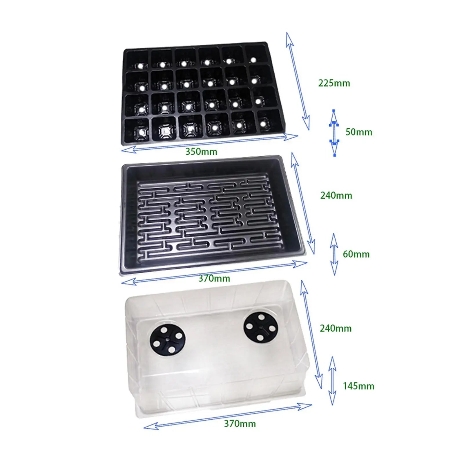 Nursery Seedling Tray Seedling Starter Trays Time Saving with Holes Durable Propagation Tray Planting Trays for Fruit