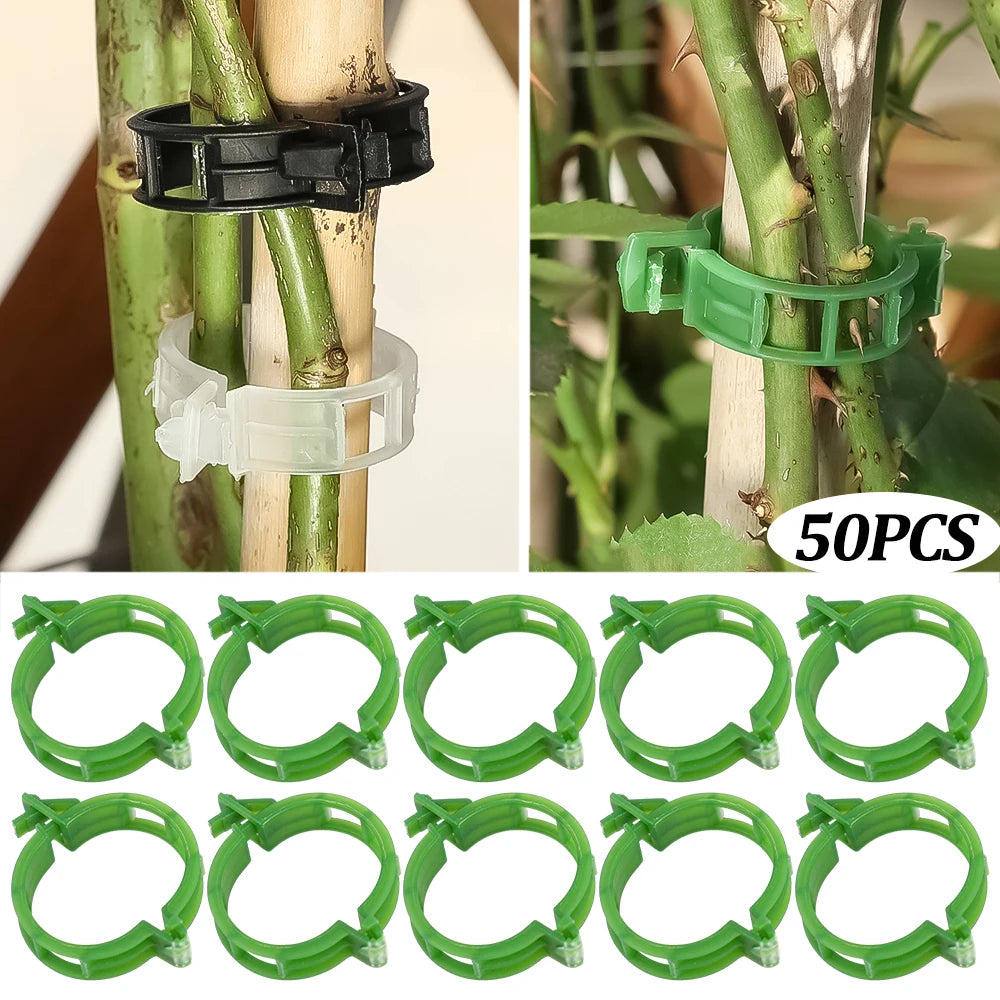 10/20/50Pcs Plant Clips Plastic Vine Hold Clips Tomato Hanging Holder Invisible Vine Climbing Fixed Bracket Garden Supplies