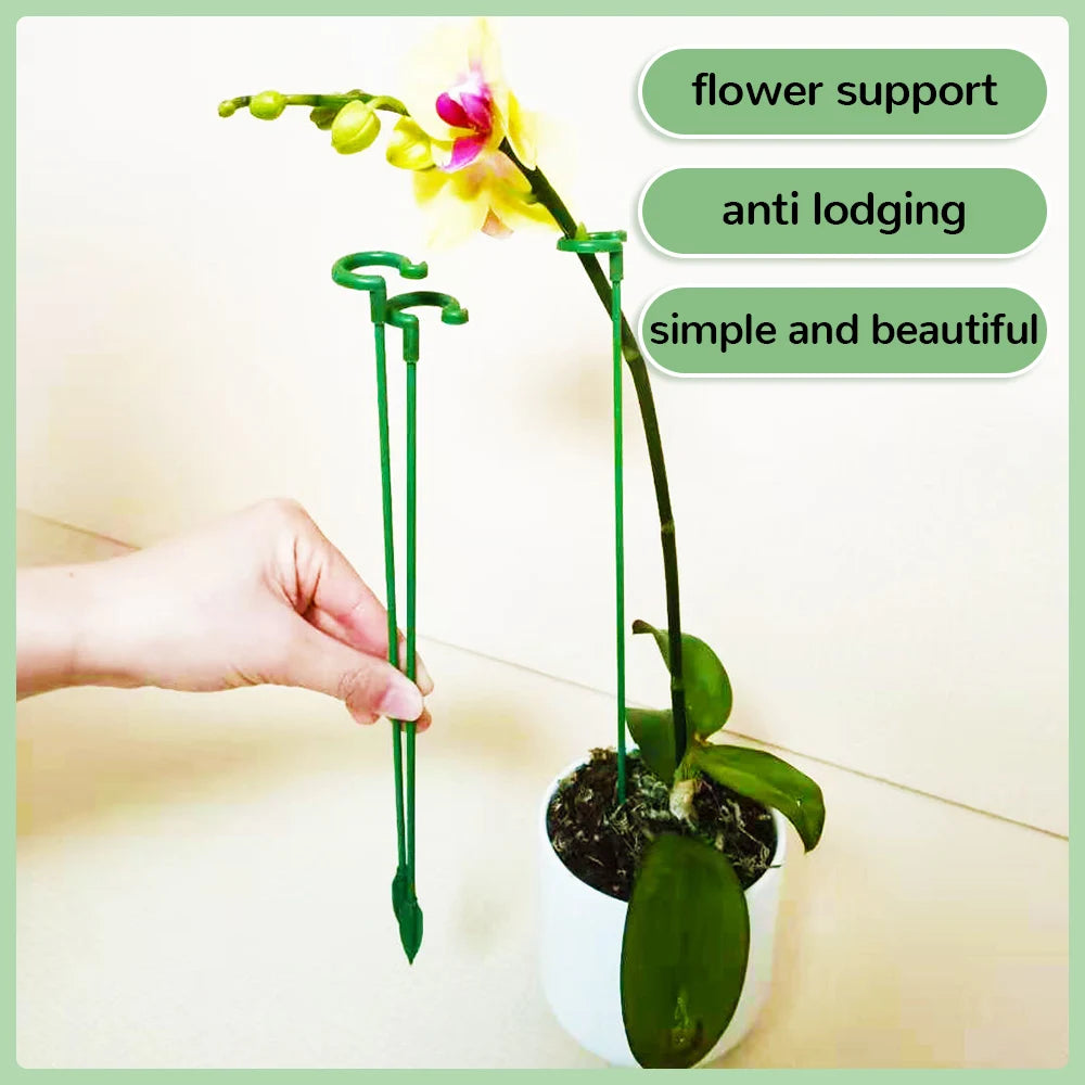 5/10/20pcs Plant Supports Flower Stand Butterflies Orchid Support Rod Climbing Plants Stick Protection Vegetable Garden Supplies