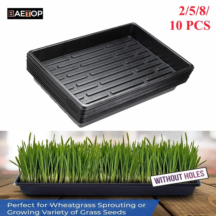 Plastic Plant Growing Pot without Holes, Seedling Starter Trays, Hydroponic Tray for Flowers, Seedlings Plants, 29x39cm