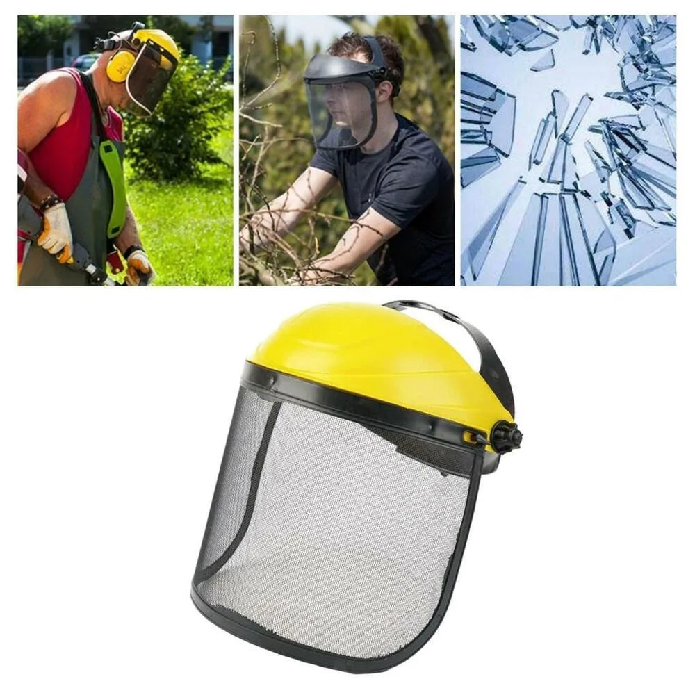 Splash Prevention Electric Cutting Gardening Protection Mesh Face Shield Protective Mask Chainsaw Helmet Safety Helmet