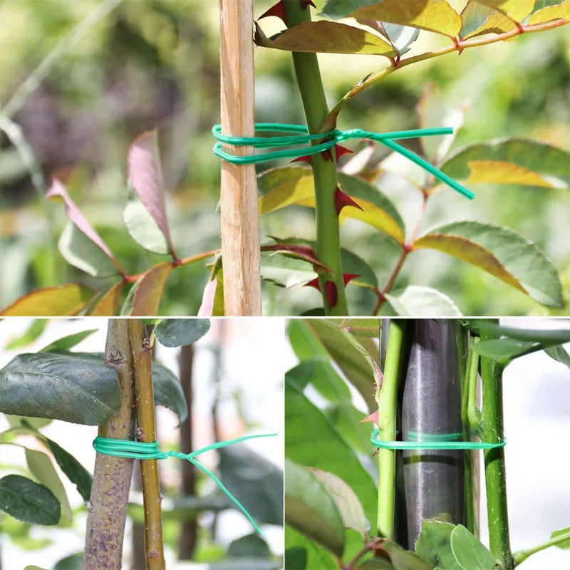 Portable 100M Roll Wire Twist Ties Green Garden Cable & Gardening Climbers Slicer Plant Support & Care Garden Supplies Hot Sale